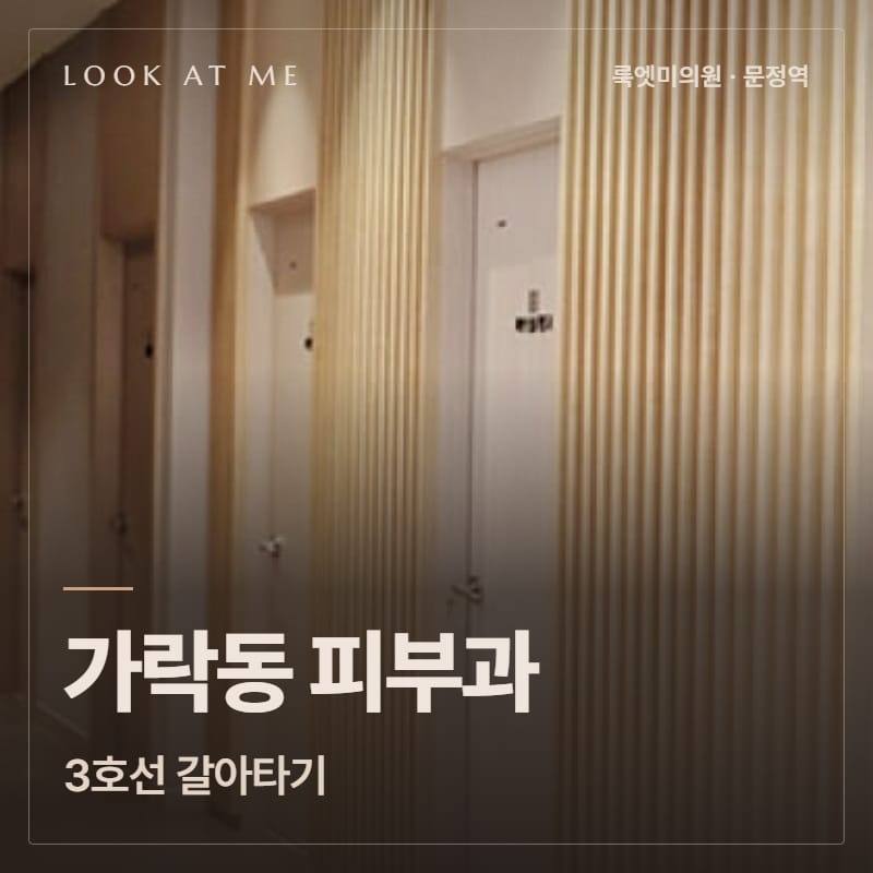 가락동 피부과, 3호선 갈아타기